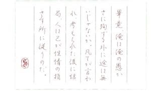 中島敦『狼疾記』をペン字で